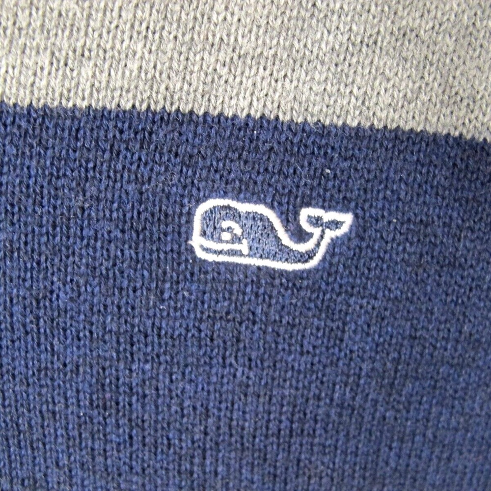 Vineyard Vines 3-Button Pullover Henley Striped Sweater Men's Medium Cotton‎ - Picture 3 of 7